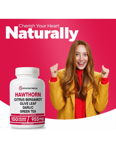 Cápsulas de Baya de Espino Immortal Herbs 150 Veganas 6-en-1