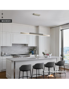 Lámpara Colgante LED Regulable Caraluxe 132 cm Níquel Madera Gris 2