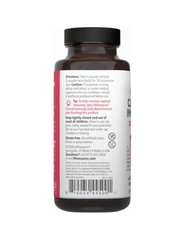 Suplemento Inmunidad Clínica LifeSeasons 60 Cápsulas