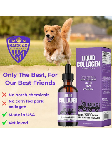 Colágeno Líquido Premium Back 40 Dogs para Perros 256g