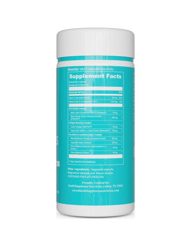 Suplemento Anticelulitis UpNourish 90 Cápsulas con Colágeno