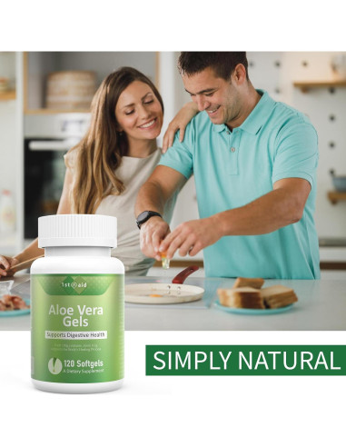 Suplemento de Aloe Vera Softgel 1st Aid - 120 Cápsulas