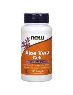 Gelatinas Blandas de Aloe Vera Now Foods 100 Unidades 10000 Mg