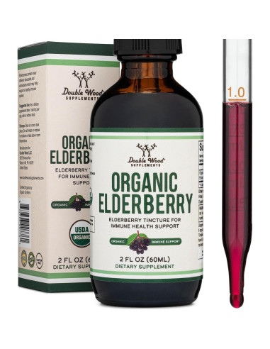 Líquido de Sáuco Orgánico 59.15 ml - Double Wood Suplemento