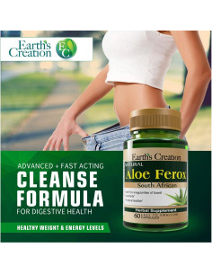 Aloe Vera Ferox Creación de la Tierra 60 Cápsulas Laxante Natural 2