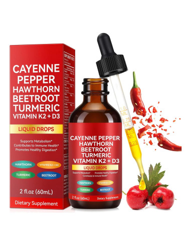 Gotas Líquidas de Pimienta de Cayena Ruduwu 60ml Suplemento Natural