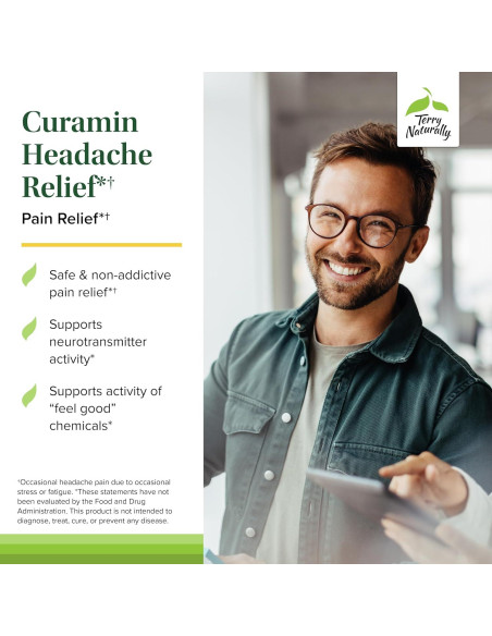 Suplemento Terry Naturally Curamin Dolor de Cabeza - 21 Tabletas