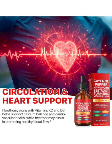 Gotas Líquidas de Pimienta de Cayena Ruduwu 60ml Suplemento Natural