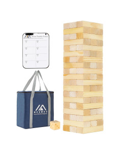 Juego de Torre de Caída Megwoz 57 Bloques de Madera 0.91m