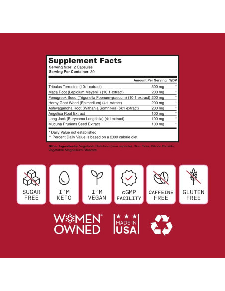 Aumentador de Libido para Mujeres Nutrición Personal - 60 Cápsulas