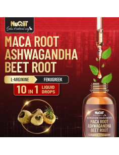 Gotas Líquidas de Raíz de Maca 10en1 NUQIIT - 29.57 ml 2
