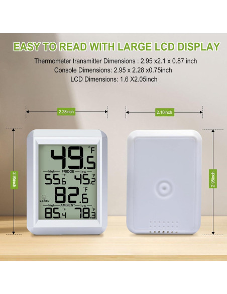 Termómetro Digital de Refrigerador Urageuxy WS0420S - Rango -40C a 60C