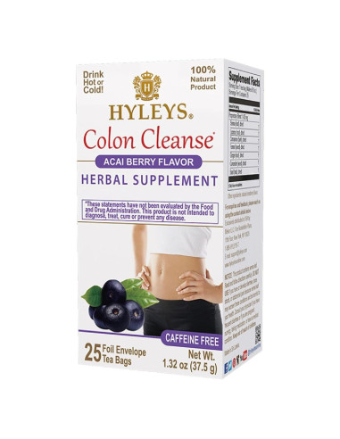 Té Herbal de Limpieza de Colon Hyleys Acai Berry - 25 Bolsitas