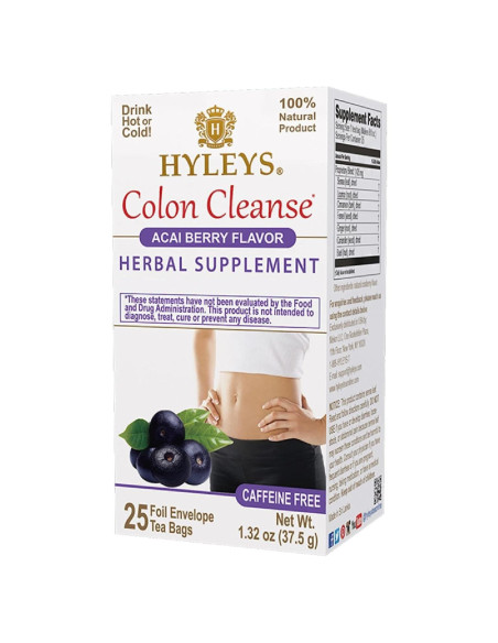 Té Herbal de Limpieza de Colon Hyleys Acai Berry - 25 Bolsitas