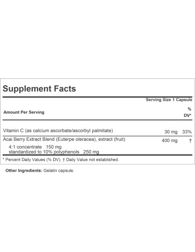 Cápsulas de Extracto de Baya de Aaí Andrew Lessman 60 Unidades