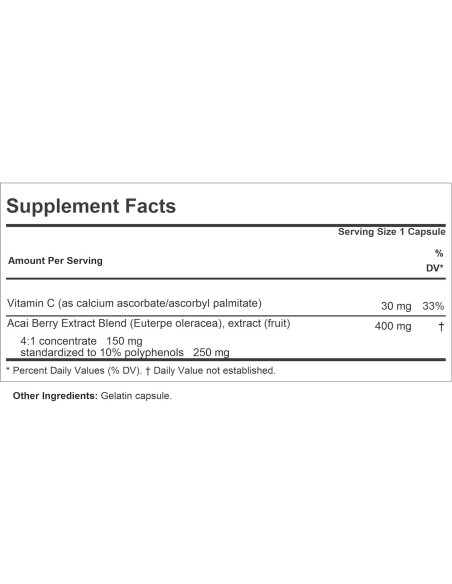 Cápsulas de Extracto de Baya de Aaí Andrew Lessman 60 Unidades