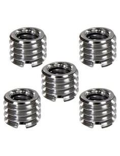 Adaptador de Rosca de Trípode Foto&Tech 1/4" a 3/8" Metal 5 Pzas