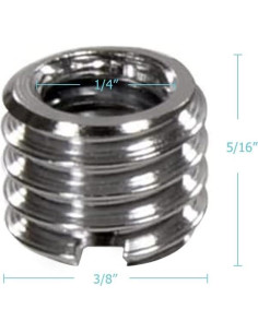 Adaptador de Rosca de Trípode Foto&Tech 1/4" a 3/8" Metal 5 Pzas 2