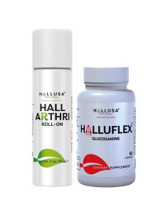 Halluflex Glucosamina 1500mg 60 Cápsulas + HALLARTHRI Roll-On 90ml