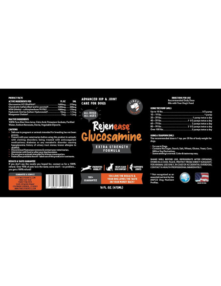 Suplemento Líquido Glucosamina Finest for Pets 453g Articulaciones