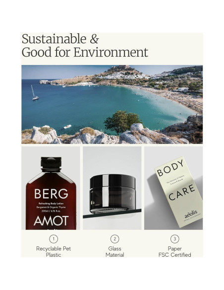 Loción Corporal Refrescante AEOLIS Bergamota 199.5 ml - Hidratante Vegano