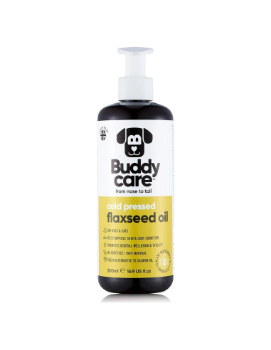 Aceite de Semilla de Lino Buddycare 500 ml - Suplemento para Perros