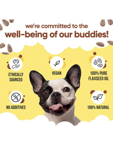 Aceite de Semilla de Lino Buddycare 500 ml - Suplemento para Perros