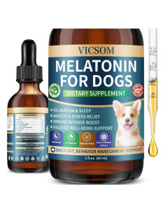Melatonina Líquida para Perros VICSOM 60ml - Sueño y Calma