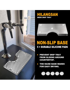 Bandeja de Goteo de Acero Inoxidable para Kegerator 34x25cm 2