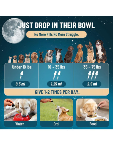 Melatonina Líquida para Perros VICSOM 60ml - Sueño y Calma