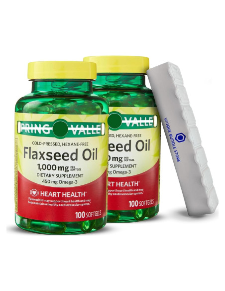 Aceite de Semilla de Lino 1000mg Spring Valley - 200 Gelatinas