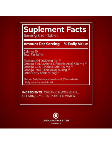 Aceite de Semilla de Lino 1000mg Spring Valley - 200 Gelatinas