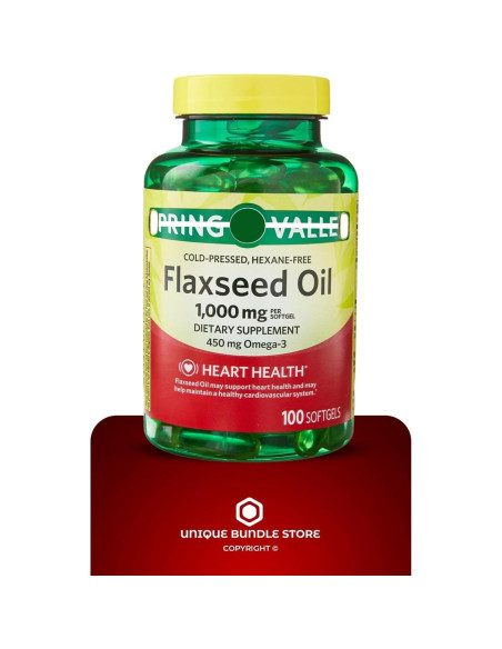 Aceite de Semilla de Lino 1000mg Spring Valley - 200 Gelatinas