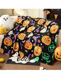 Manta que Brilla en la Oscuridad Joiedomi 127x152 cm Franela 2