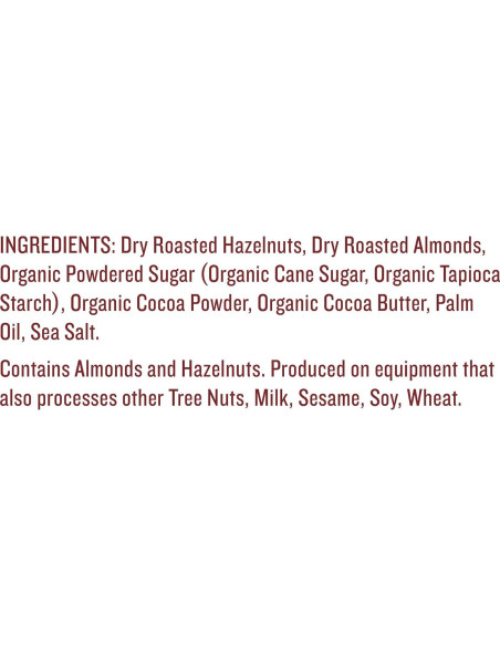 Mantequilla de Avellana y Almendra Justin 454g Cacao Orgánico