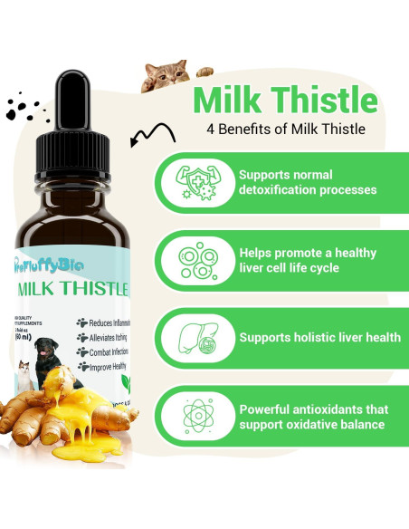 Cardo Mariano ProFluffyBio para Perros 56.7 g - Soporte Hepático