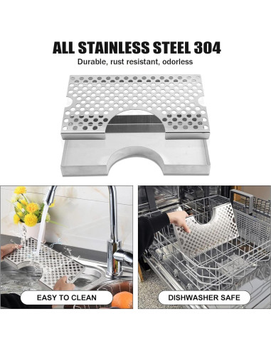 Bandeja de Goteo de Acero Inoxidable para Kegerator 34x25cm