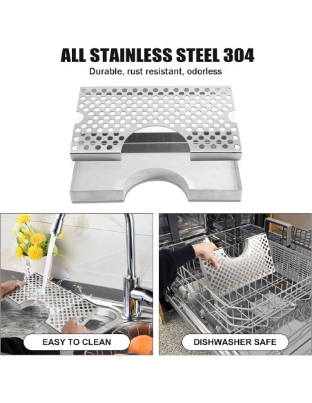 Bandeja de Goteo de Acero Inoxidable para Kegerator 34x25cm