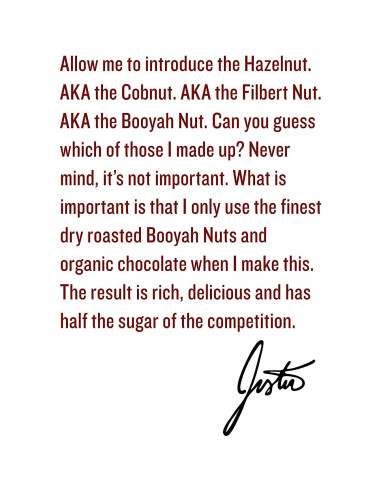 Mantequilla de Avellana y Almendra Justin 454g Cacao Orgánico