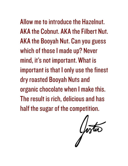 Mantequilla de Avellana y Almendra Justin 454g Cacao Orgánico