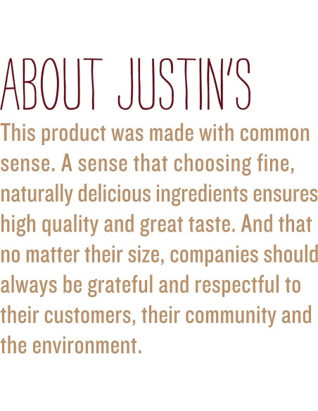 Mantequilla de Avellana y Almendra Justin 454g Cacao Orgánico