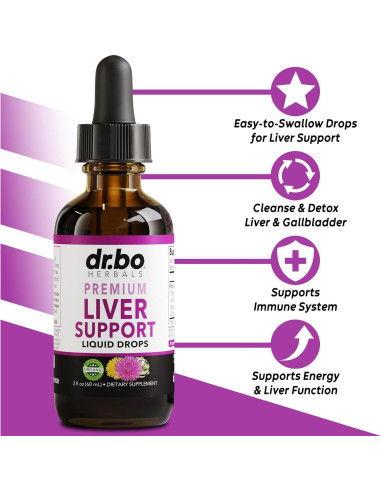 Suplemento Hepático Orgánico DR. BO 59.15ml - Gotas Desintoxicantes