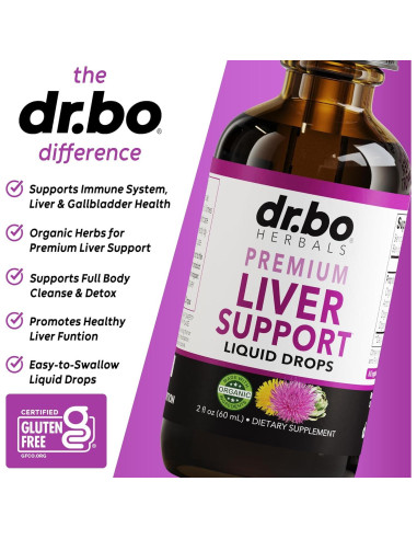 Suplemento Hepático Orgánico DR. BO 59.15ml - Gotas Desintoxicantes