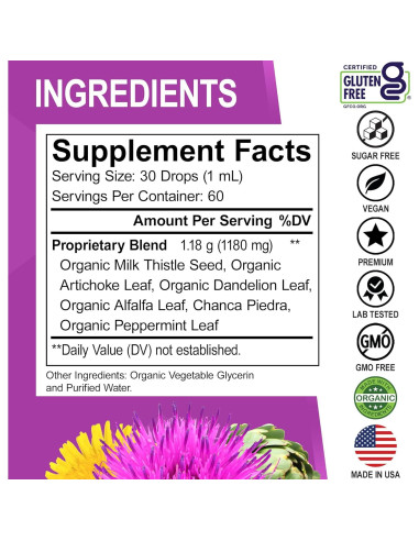 Suplemento Hepático Orgánico DR. BO 59.15ml - Gotas Desintoxicantes