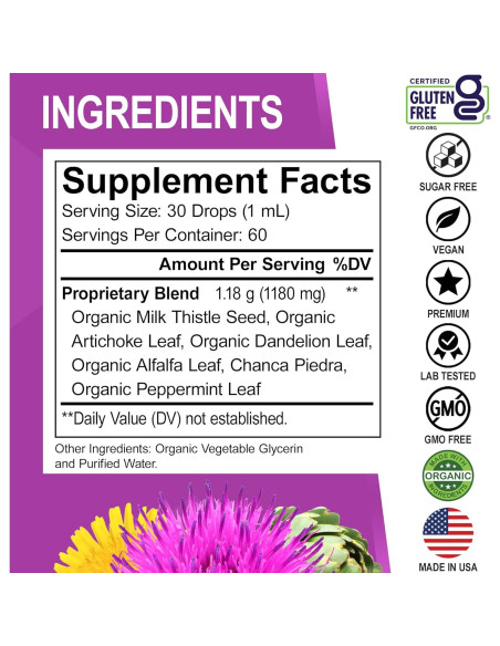 Suplemento Hepático Orgánico DR. BO 59.15ml - Gotas Desintoxicantes