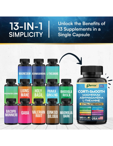 Suplemento Corti-Smooth Parrox 120 Cápsulas Bienestar Integral