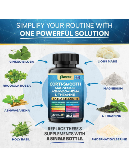 Suplemento Corti-Smooth Parrox 120 Cápsulas Bienestar Integral