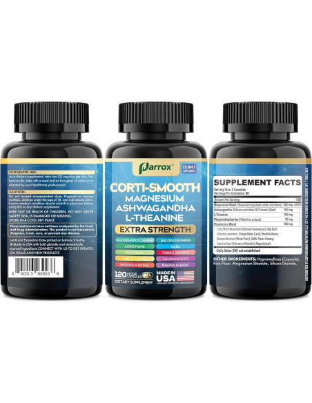 Suplemento Corti-Smooth Parrox 120 Cápsulas Bienestar Integral