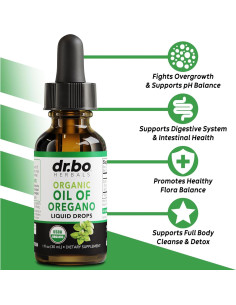 Gotas de Aceite de Orégano Orgánico DR. BO 29.57 ml - Salud Digestiva 2