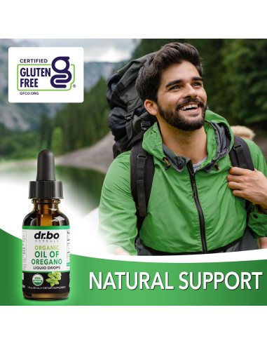 Gotas de Aceite de Orégano Orgánico DR. BO 29.57 ml - Salud Digestiva